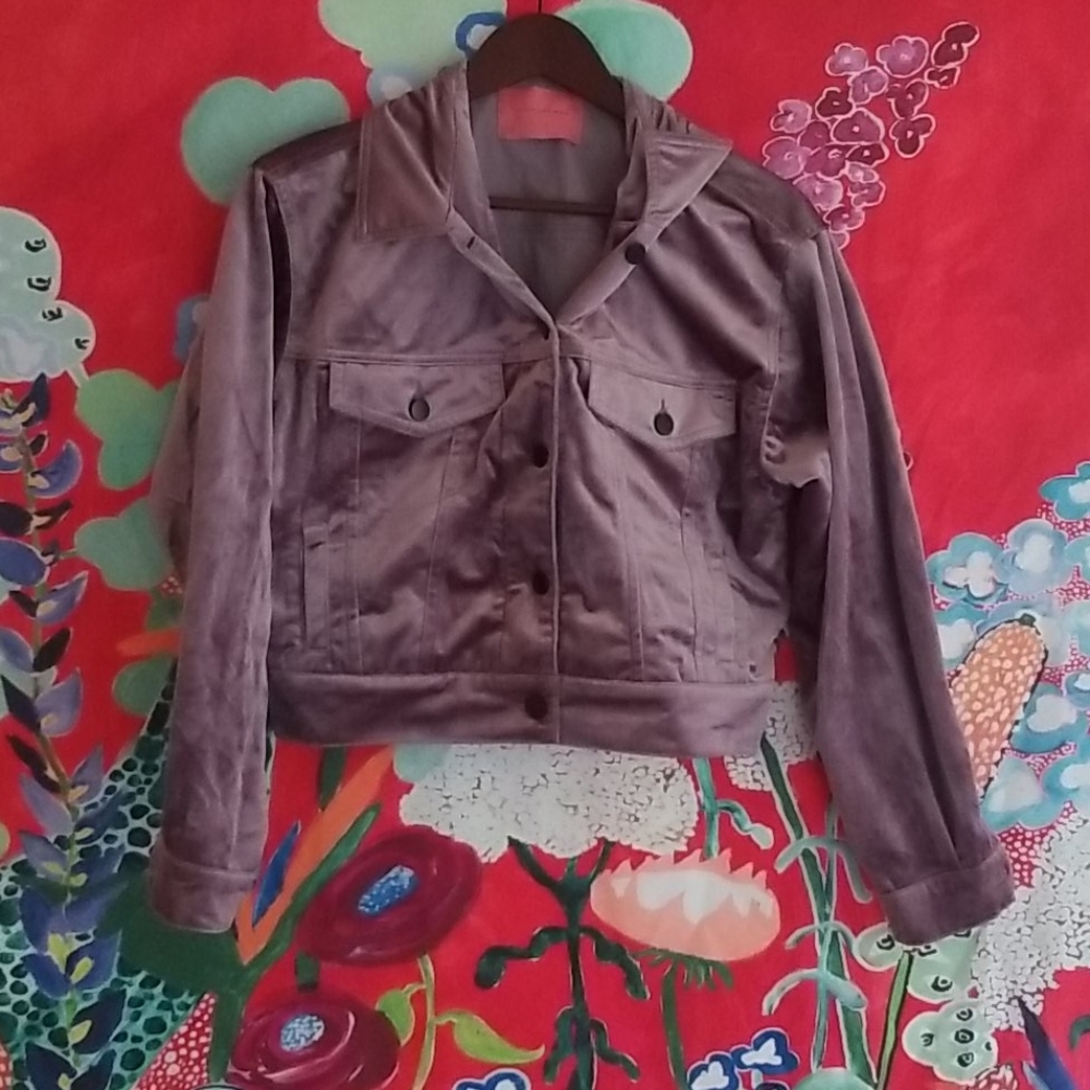 Lavender Sheen Cropped Jacket